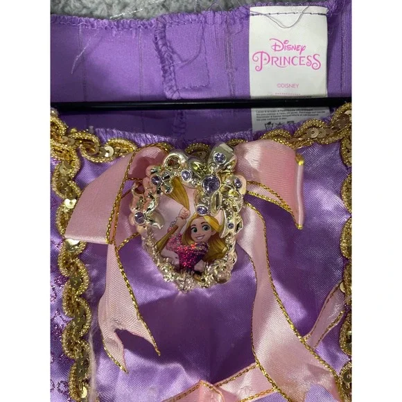 Disney Princess Rapunzel Costume Dress Purple Gold Tangled Size 4-6X - Picture 14 of 14
